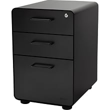 Stow 3-Drawer File Cabinet, Black