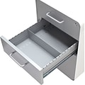 Stow 3-Drawer File Cabinet, White + Light Gray