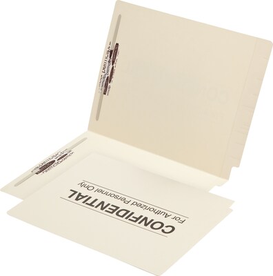 Medical Arts Press Confidential End-Tab Folders; 14 Point, 2 Fasteners, 50/Box (52319)