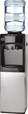 Genuine Joe 20L Cabinet Freestanding Water Cooler, Black