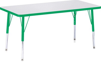 Jonti-Craft Berries® Rectangle Activity Table, Prism Green, 15-24H x 48W x 24D