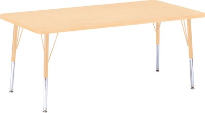 Jonti-Craft Berries® Rectangle Activity Table, Prism Maple, 15-24H x 60W x 30D