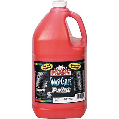 Prang® (Dixon Ticonderoga®) Washable Ready-to-Use Paint, Orange, 128 oz.
