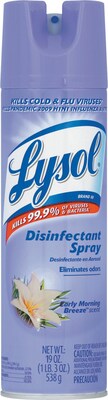 Lysol® Disinfectant Spray, Aerosol, Early Morning Breeze™, 19 oz., 12/Carton