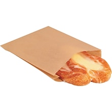 Nk25 Ecocraft Grease-Resistant Sandwich Bag, 6 1/2 x 1 x 8, Natural, 2,000/Carton