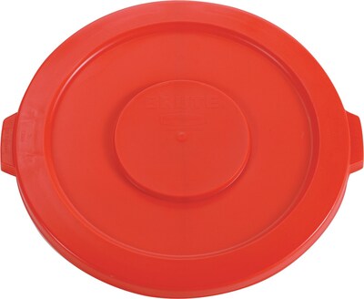 Rubbermaid® Round Brute® Receptable Lids, Red, Lid for 32 gal./ 121.12 liter