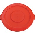 Rubbermaid® Round Brute® Receptable Lids, Red, Lid for 32 gal./ 121.12 liter