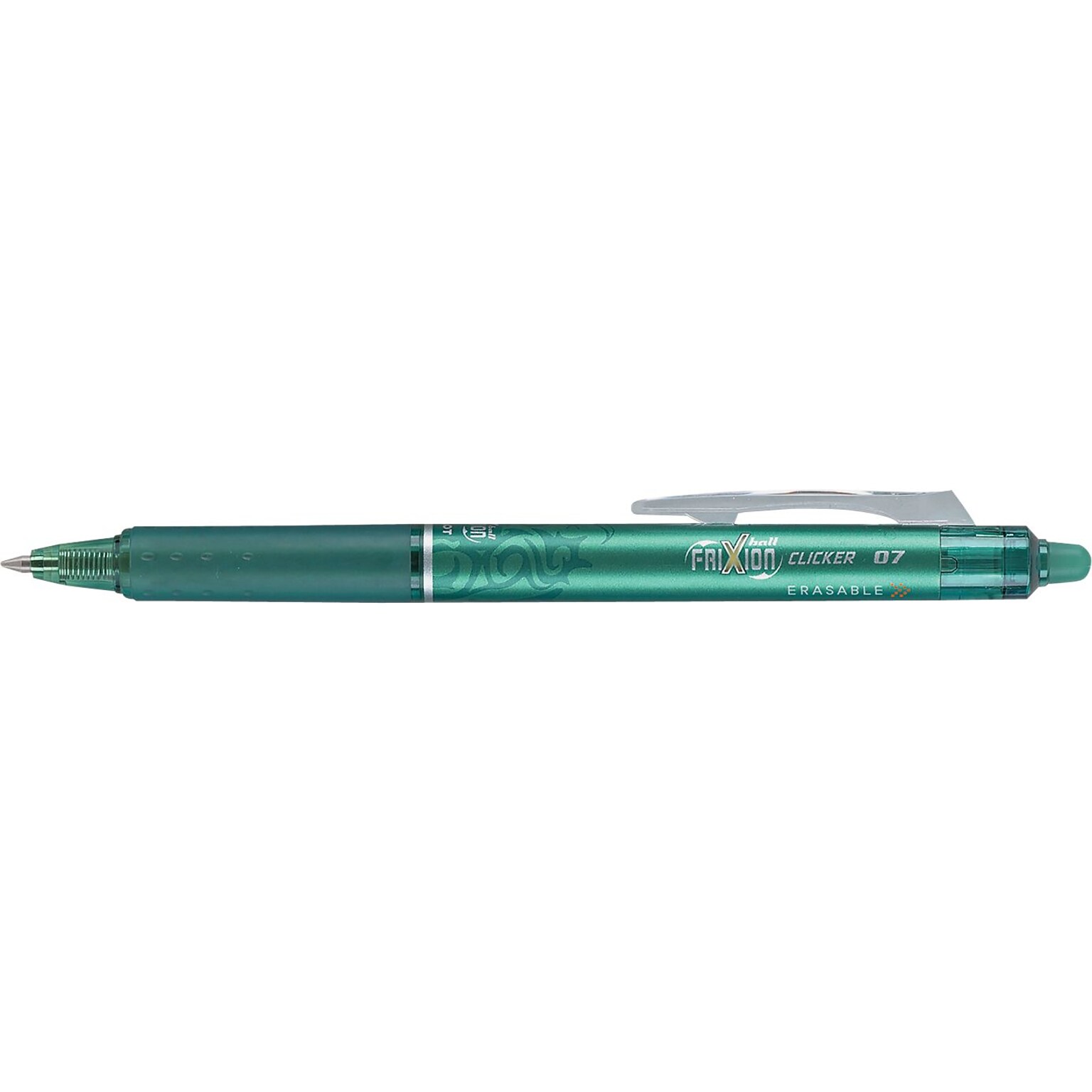 Pilot Frixion Clicker Erasable Gel Pen, Fine Point, 0.7mm, Green Ink, Dozen (PIL31476)