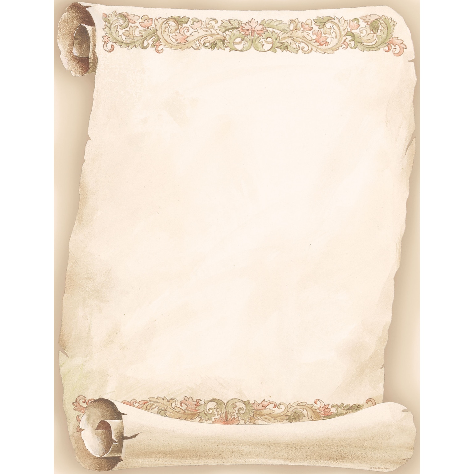 Great Papers! Florentine Scroll Letterhead, 80 Sheets/Pack (2014237)