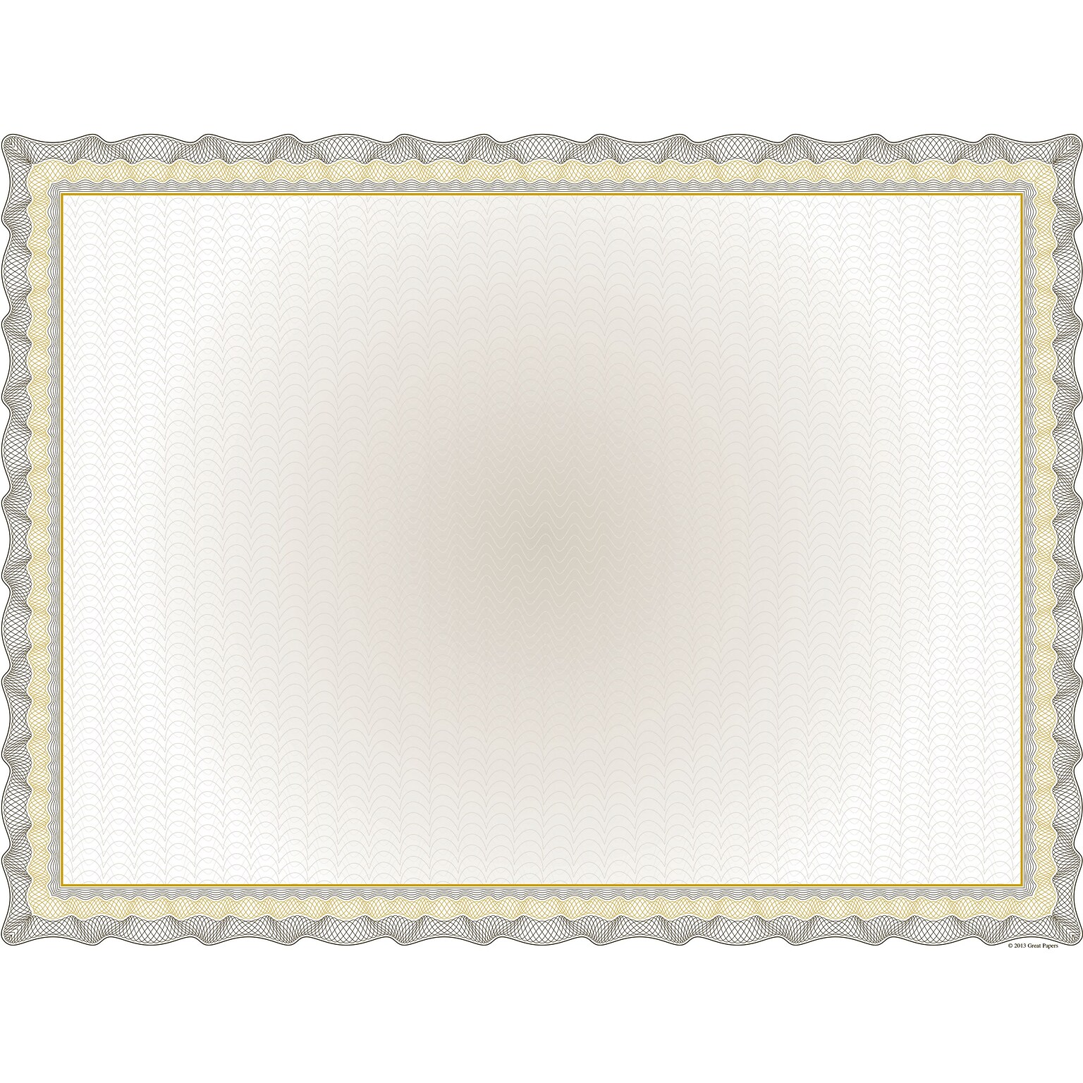 Great Papers® Twisty Graph Black Foil Certificate, 30/Pack