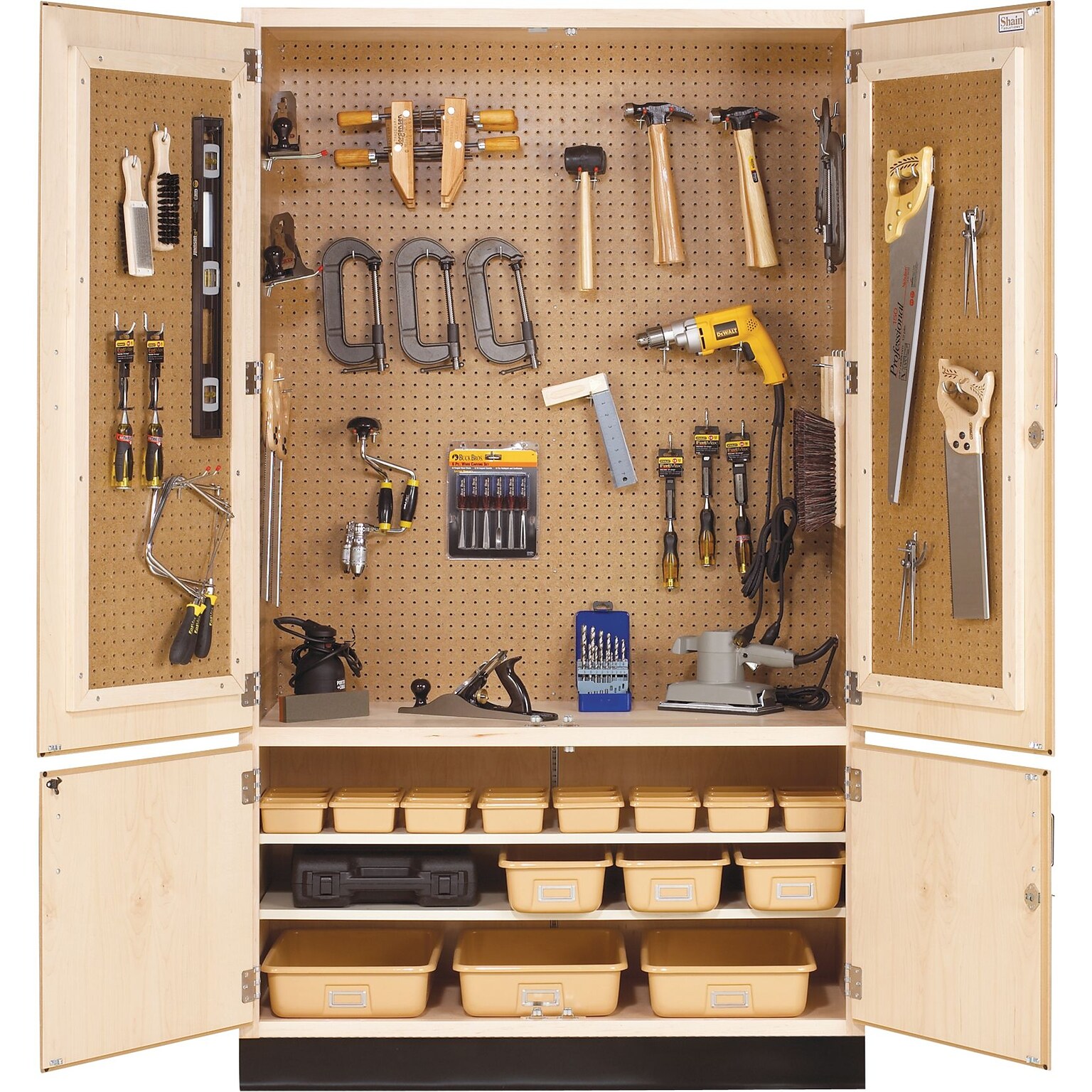 Diversified Woodcrafts 48 Woodworking Tool Storage Cabinet, 3-Shelf, 84 x 48 x 22, Maple (TC-4810)