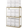 Edsal® Rivet Lock Storage Rack; 60Hx42Wx15D, 18-Box Capacity