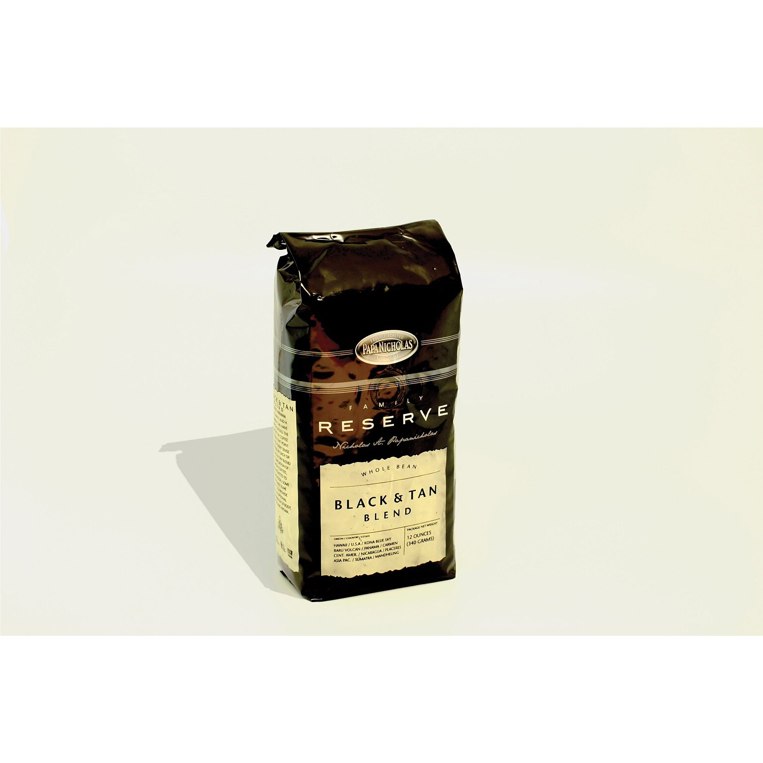Papa Nicholas® Premium Coffee; Family Reserve Black & Tan Blend, Whole Bean, 6-12 oz Packages/Box