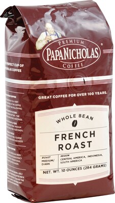 Papa Nicholas® Premium Coffee; French Roast, Whole Bean, 6-10 oz Packages/Box