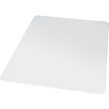 Quill® Brand PVC Chairmat, for Flat Pile Carpets, No Lip, Rectangular, 36 x 48