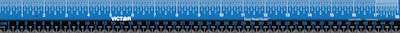 Victor Technology Easy Read Stainless Steel Ruler, Standard/Metric, 18, Blue