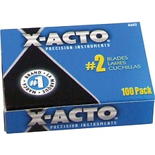 X-Acto #2 Bulk Pack Replacement Blade for X-Acto Knives, 100/Box (X602)