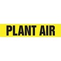 Accuform Signs® PLANT AIR Self Stick Stock Pipe Marker For 2 1/2 - 6Dia. Pipe, Black/Yellow, 1/Pk
