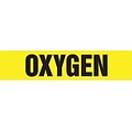 Accuform OXYGEN Self Stick Stock Pipe Marker For 2 1/2 - 6Dia. Pipe, Black/Yellow (RPK551SSD)