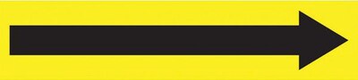 Accuform Long Arrow Symbol Snap Tite Stock Pipe Marker For 2 1/4 - 3Dia. Pipe, Black/Yellow (RPK749STC)