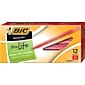 BIC® Round Stic® Xtra Life Ballpoint Pens, Medium Point, Red, 432/Carton