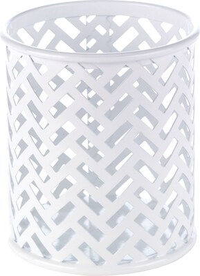 Quill Brand® White Zigzag Pencil Cup (26847)