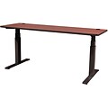60 x 30 Electric Height-Adjustable Table, Cherry Top, Black Base