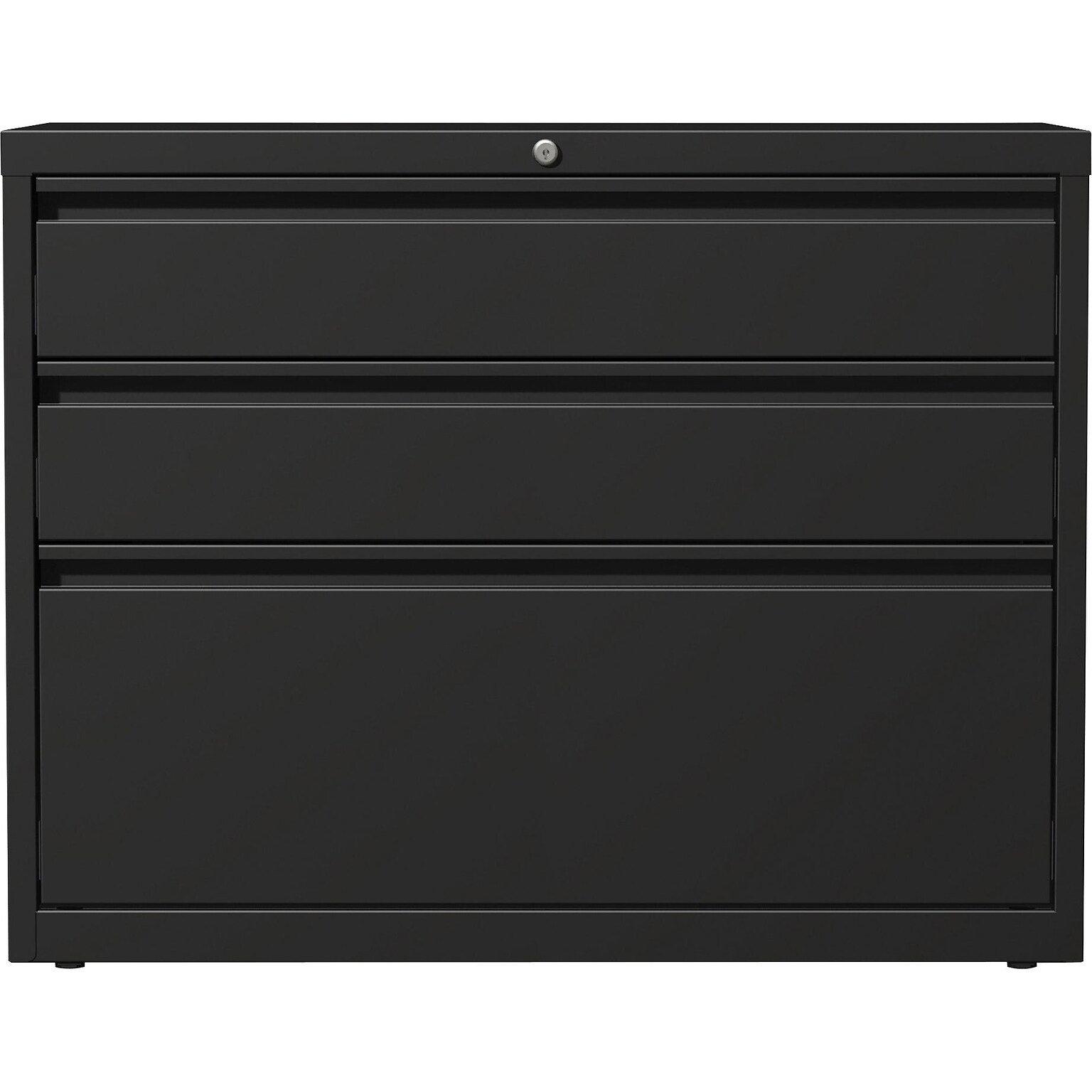 Lorell 36 3-Drawer Lateral File Cabinet, Black (LLR60929)