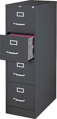 Lorell 4-Drawer Vertical File Cabinet, Charcoal, Letter (66912)