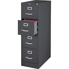 Lorell 4-Drawer Vertical File Cabinet, Charcoal, Letter (66912)