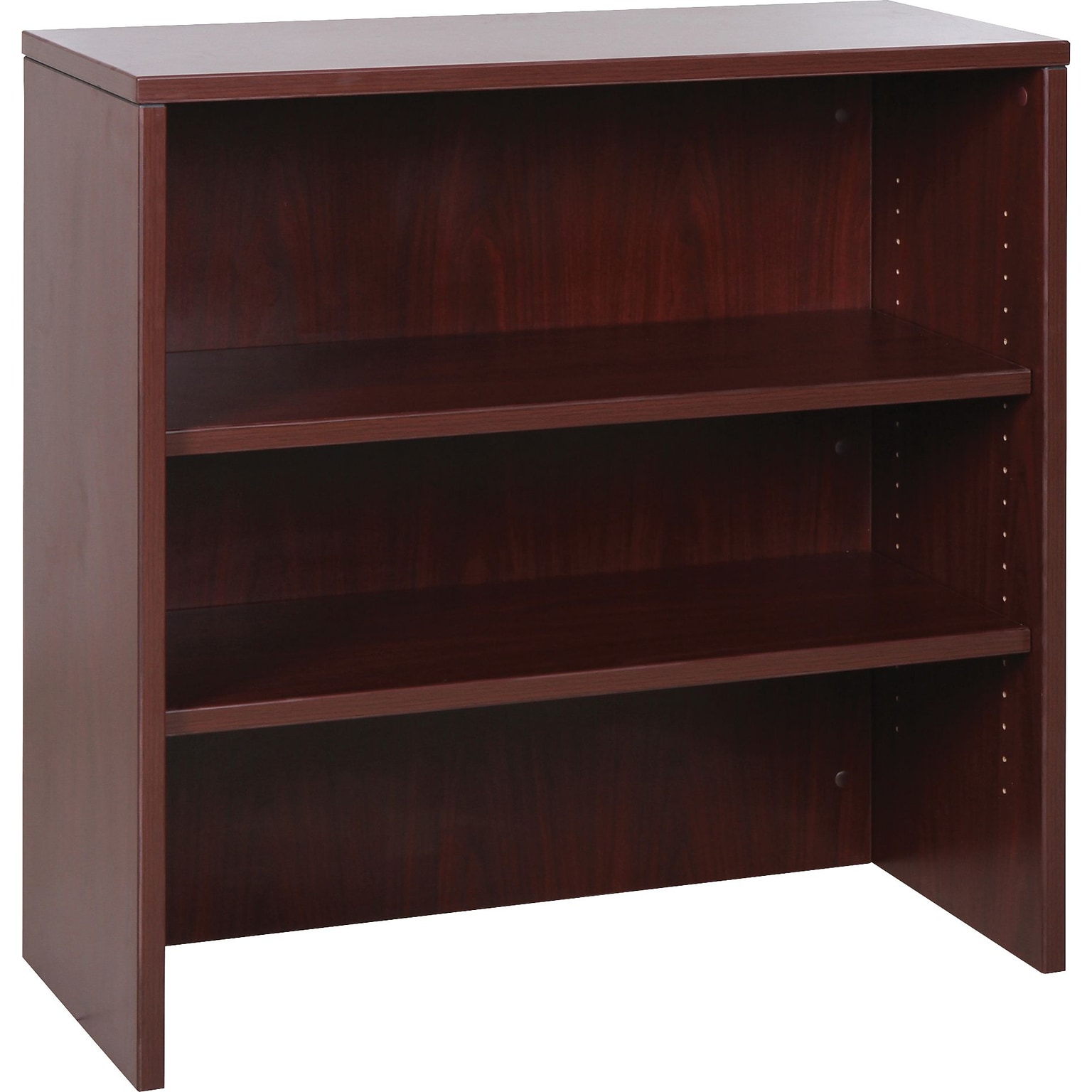 Lorell Essentials Series Stack-on Bookshelf, 36W x 15D x 36H, Mahogany (LLR69614)