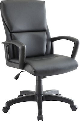 Lorell Euro Design Leather Exec MidChair
