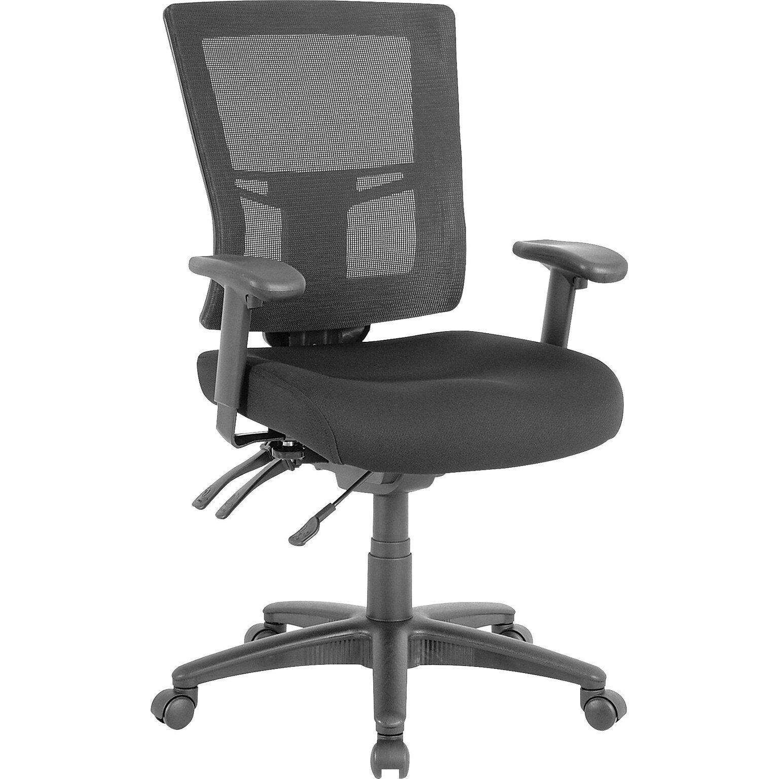Lorell Mid-Back Mesh Office Chair, 25.4W x 25.4W x 40H, Black (LLR85563)