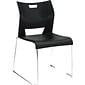 Global Duet Stacking Chairs Without Arms, Black, 4/Ct (TD6621CHBLK)