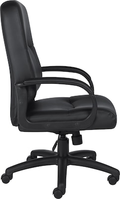 Offices To Go®  Luxhide Leather Executive Chair, Black (OTG11617B)