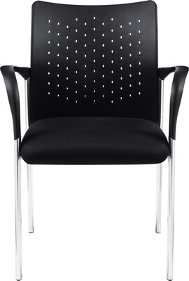 Offices To Go Fabric Guest Chair, Black, 2/Carton (TDOTG11740B)