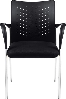 Global Offices To Go Fabric Guest Chair, Black, 2/Carton (TDOTG11740B)