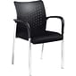 Global Offices To Go Fabric Guest Chair, Black, 2/Carton (TDOTG11740B)