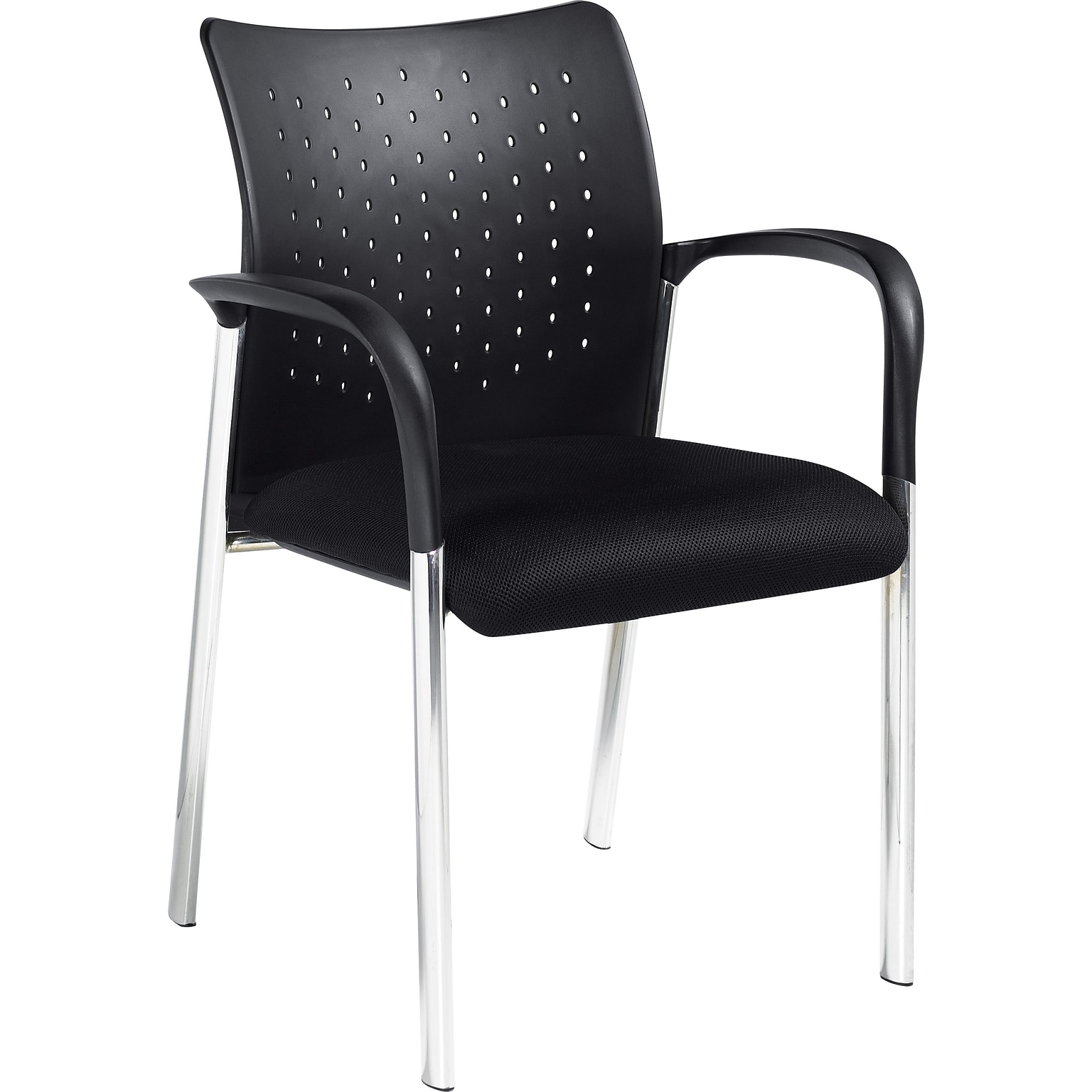 Global Offices To Go Fabric Guest Chair, Black, 2/Carton (TDOTG11740B)