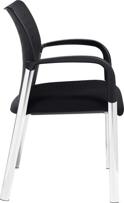 Offices To Go Fabric Guest Chair, Black, 2/Carton (TDOTG11740B)