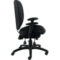 Offices To Go® Fabric Multi-Function Task Chair with Arms, Black (OTG11653-QL10)