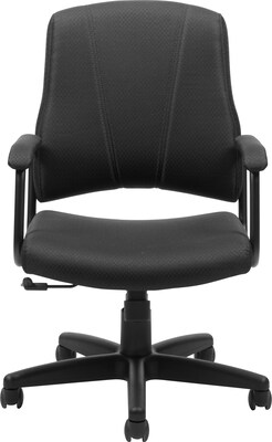 Offices To Go® High Back Tilter Exec Chair w/Arms, Fabric, Black, Seat: 20"x18", Back: 20"x20.5"