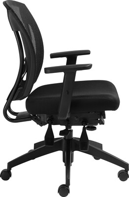 Offices To Go® Mesh Multi-Function Task Chair with Arms, Black (OTG2803B)