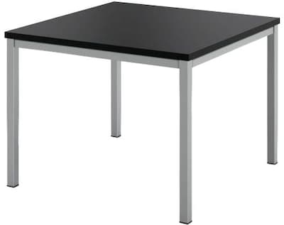 HON 24x24 Metal Leg Corner Table, Black Laminate, Silver Frame (BSXHML8851P)