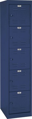 Five tier locker, hasp handle, navy blue