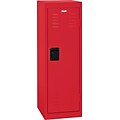 Single tier locker, recessed handle, 15x15x48, red