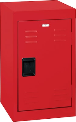 Single tier locker, recessed handle, 15x15x24, red