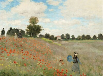 Trademark Global Claude Monet Wild Poppies near Argenteuil Canvas Art, 18 x 24