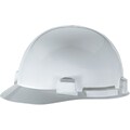 MSA Polyethylene Type I ANSI Class E 4-Point Ratchet Suspension Short Brim Hard Hat, White (10074067)