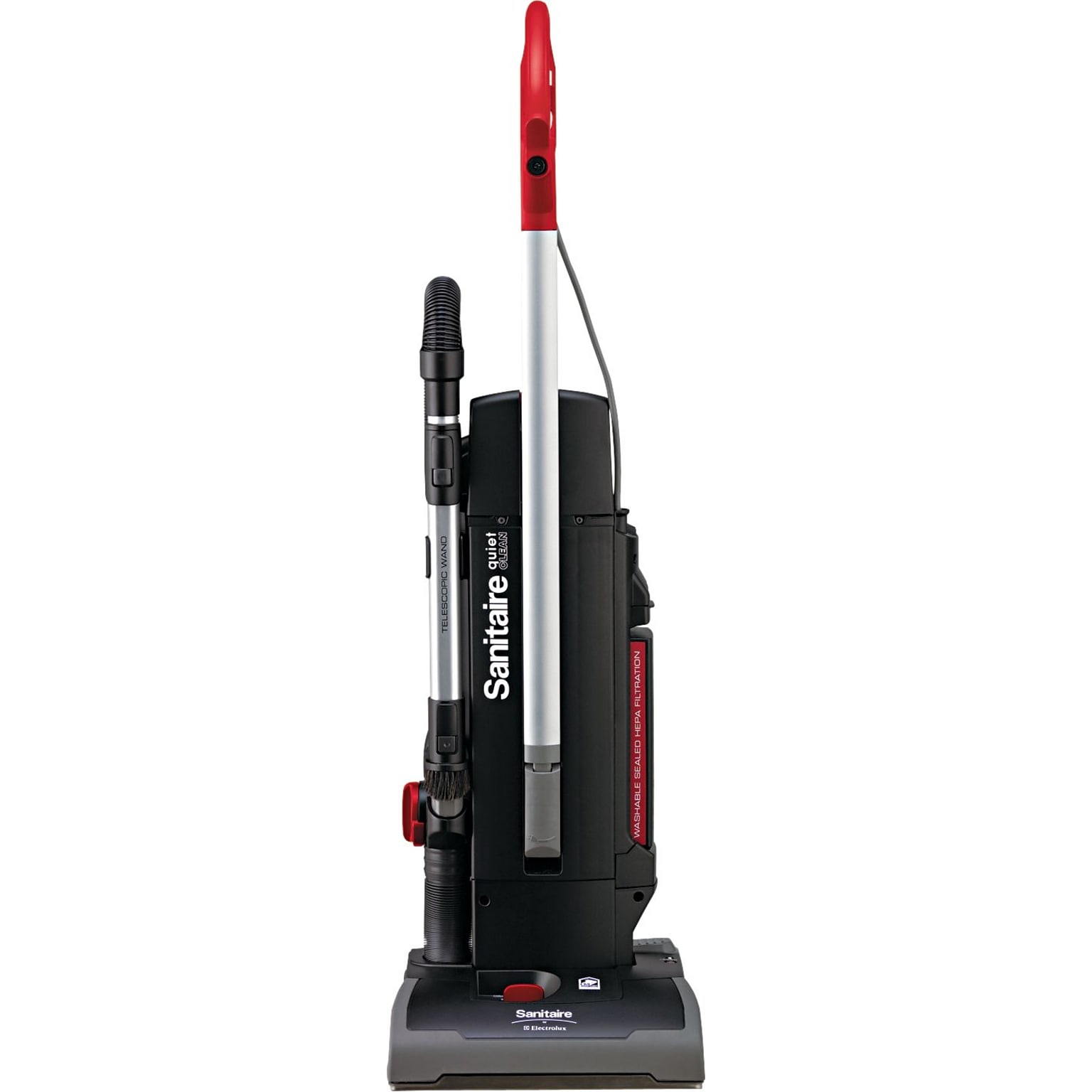 Sanitaire QuietClean Upright Vacuum, Black and Red (SC9180B)